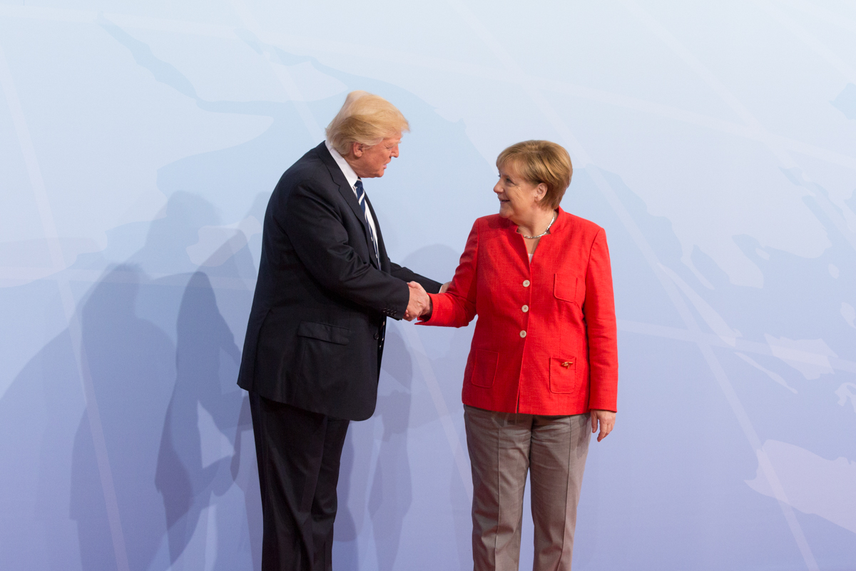 Donald Trump a Angela Merkelová