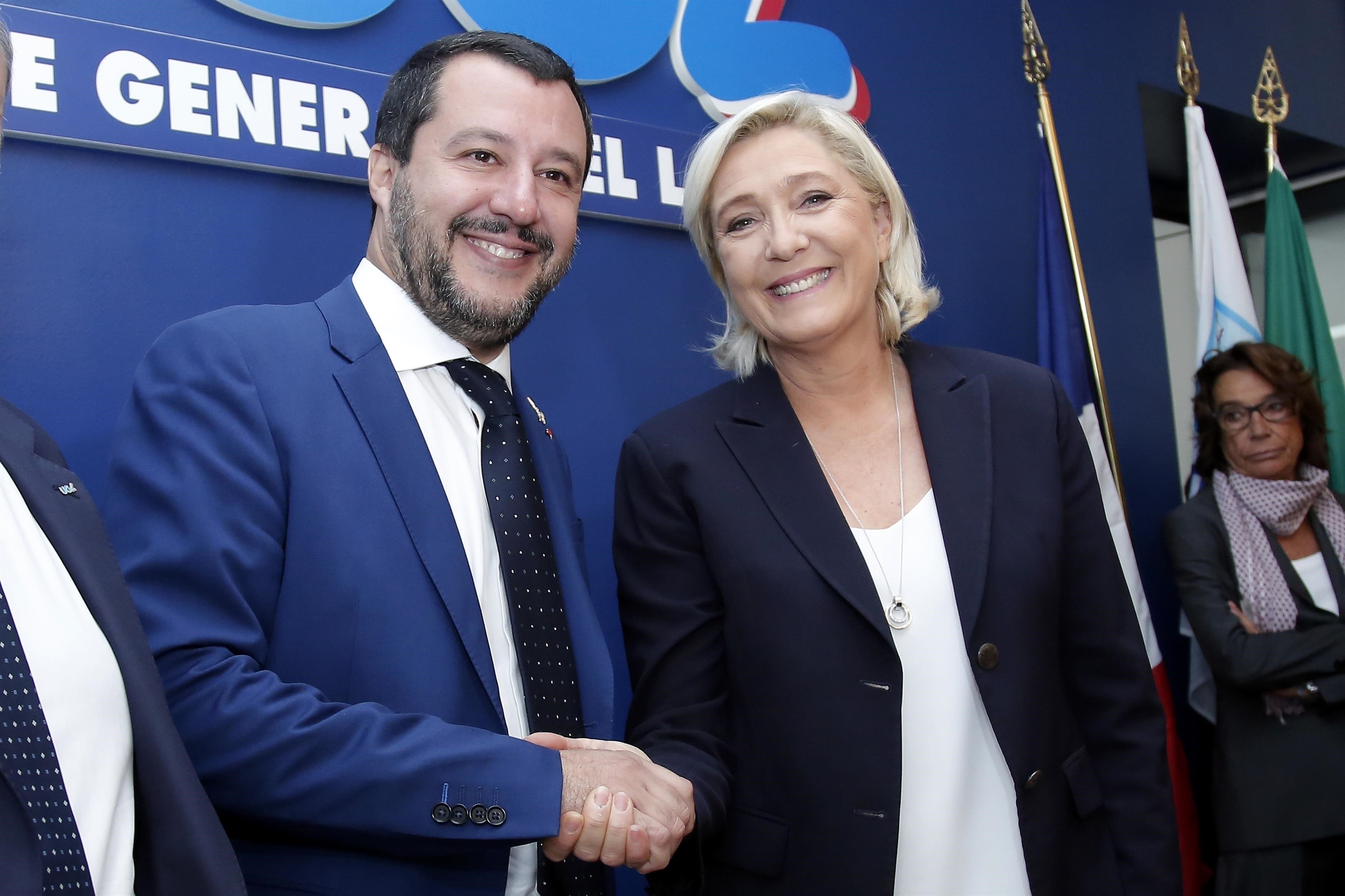 Matteo Salvini a Marine Le Penová