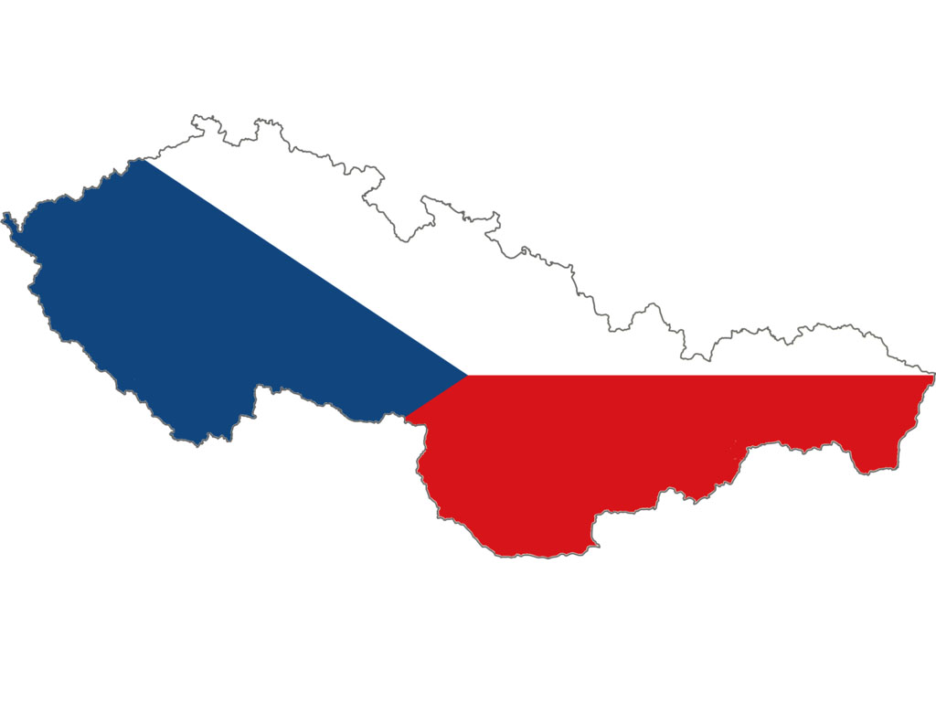 Československo, mapa, vlajka