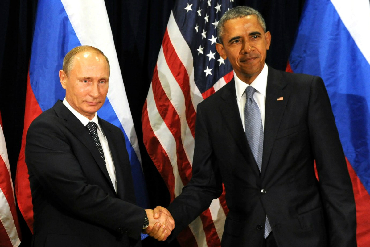 Vladimir Putin a Barack Obama (29. září 2015)