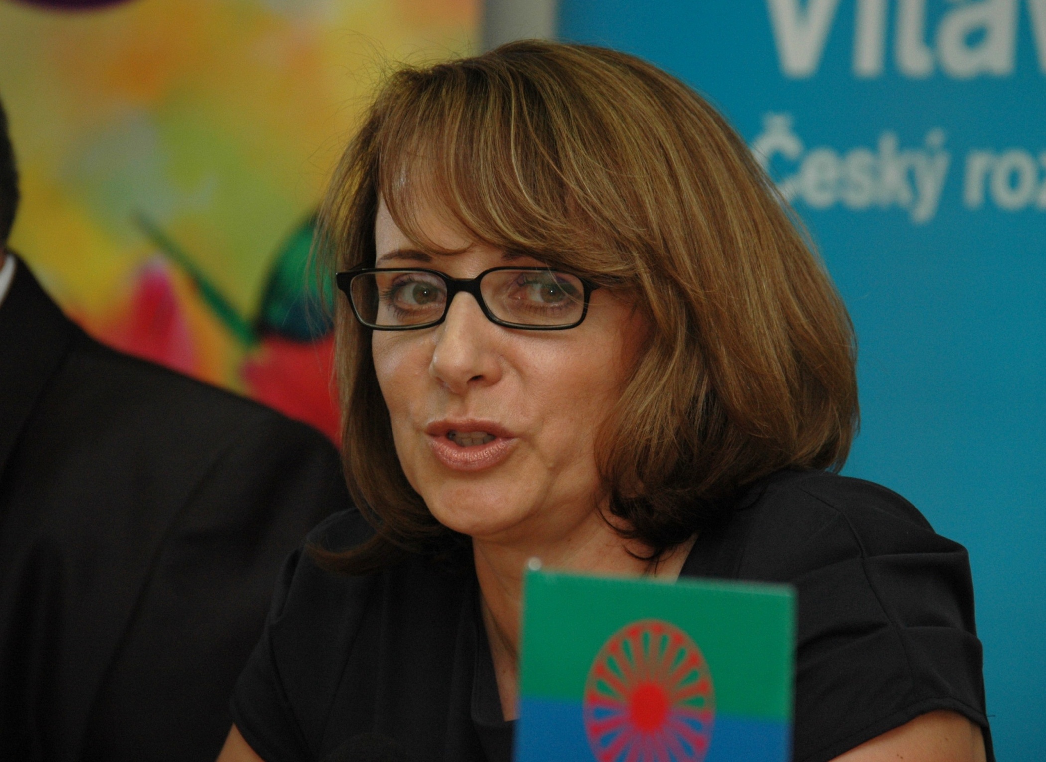 Adriana Krnáčová, primátorka hl. m. Prahy, na tiskové konferenci k festivalu Khamoro