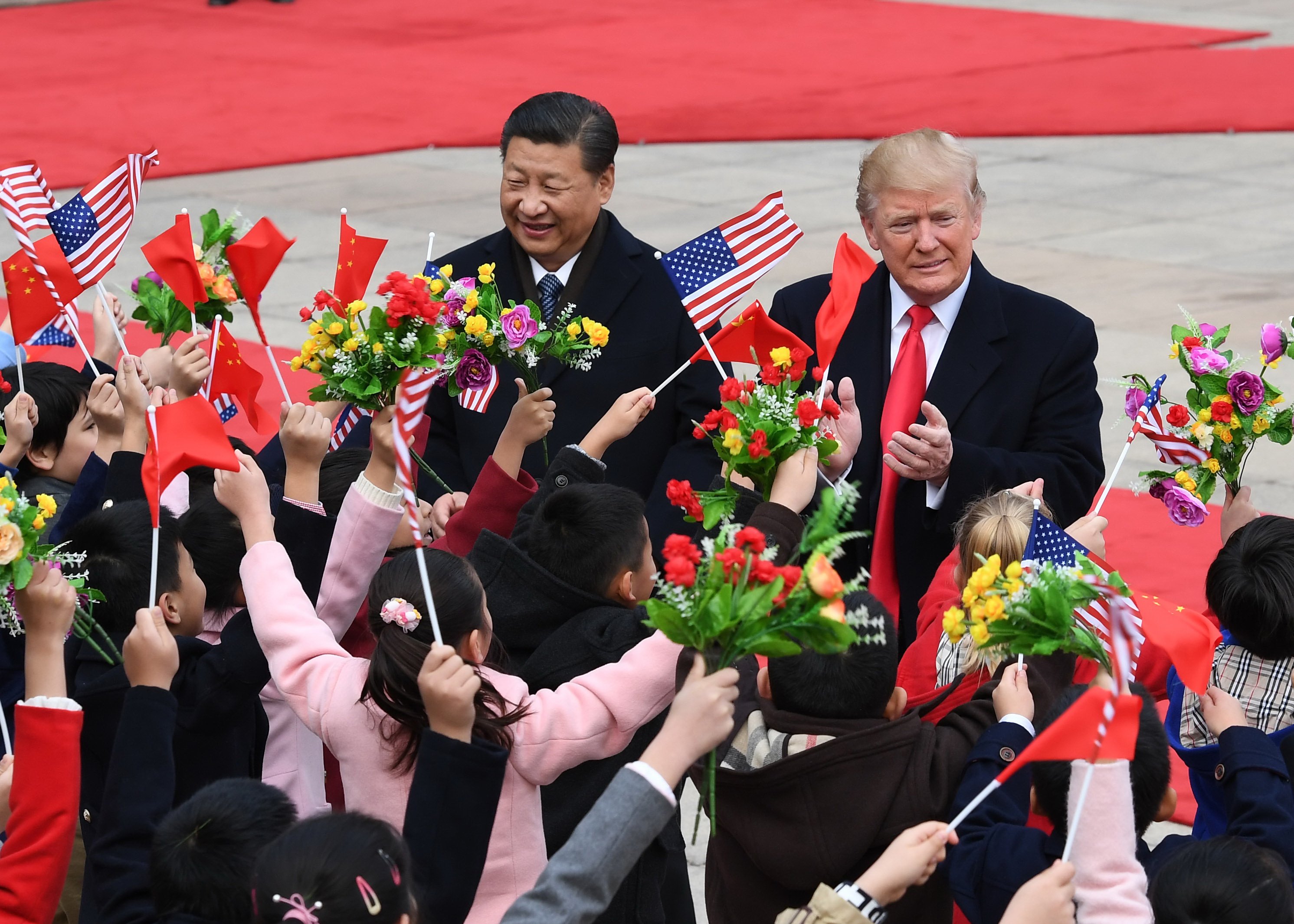 Americký prezident Donald Trump se svým čínským protějškem Si Ťin-pchingem