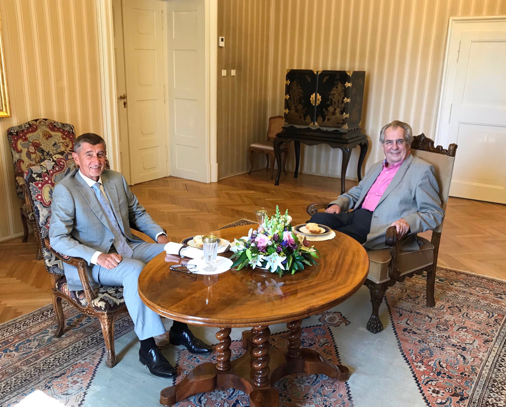 Prezident Miloš Zeman se na zámku v Lánech setkal s premiérem Andrejem Babišem