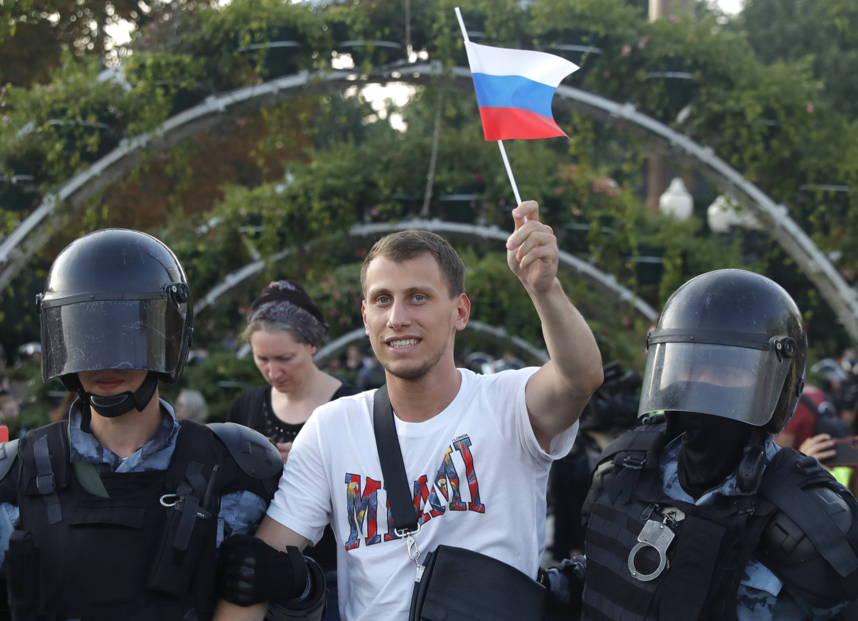 Zásah proti demonstrantům v Moskvě