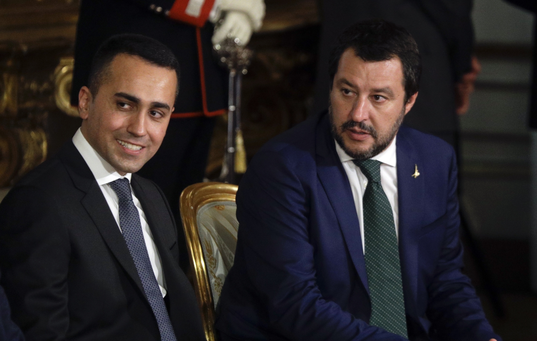 Kompromis nad složením vlády a programem museli najít lídři Hnutí pěti hvězd a Ligy Luigi di Maio (vlevo) a Matteo Salvini