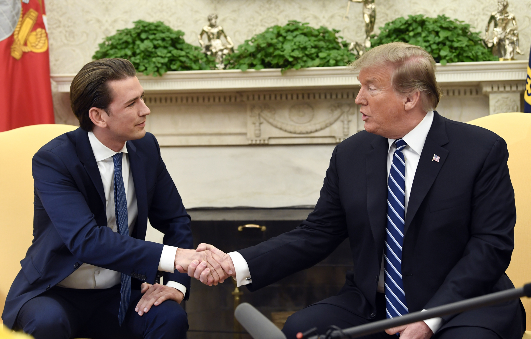 Rakouský kancléř Sebastian Kurz a americký prezident Donald Trump