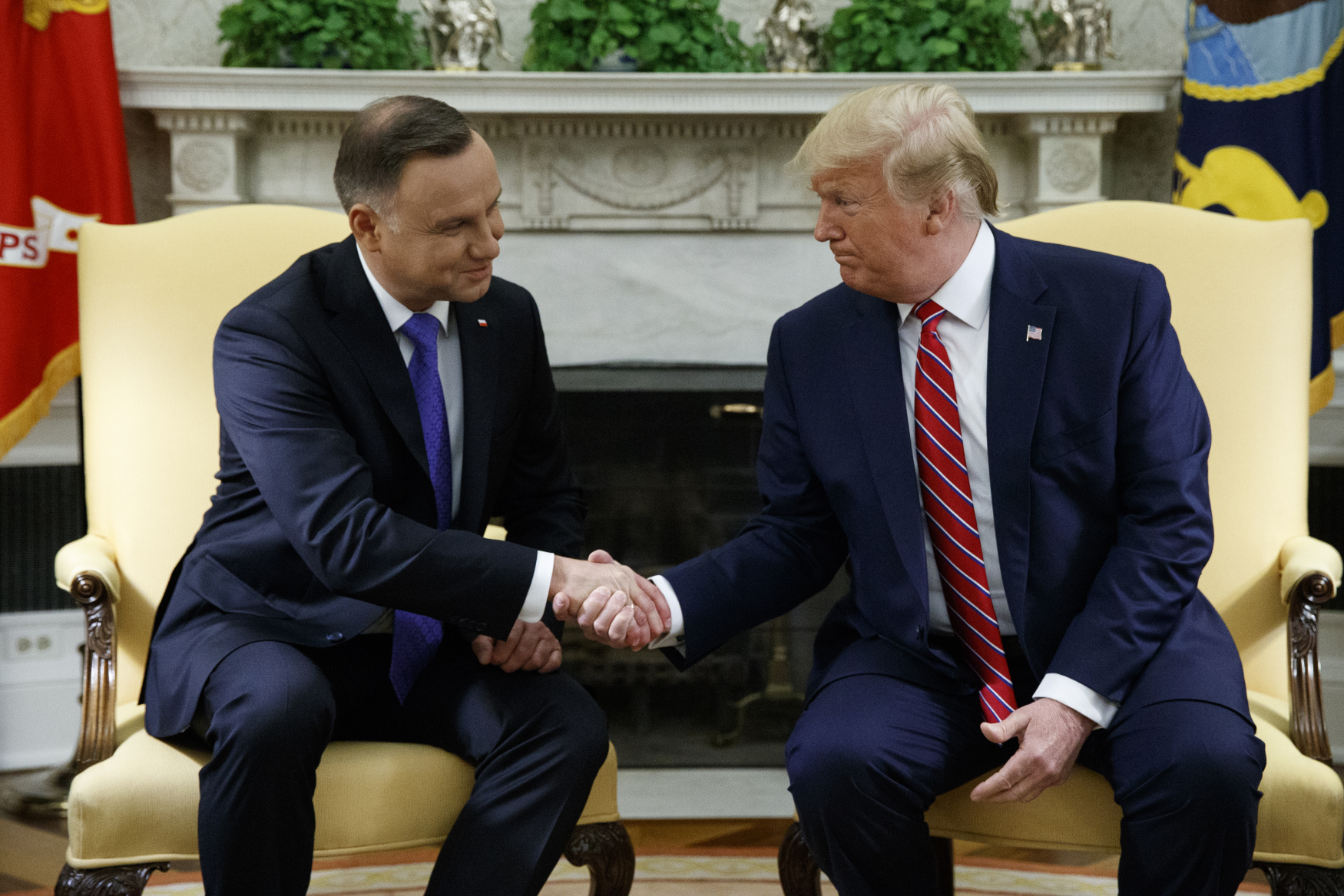 Polský prezident Andrzej Duda a americký prezident Donald Trump