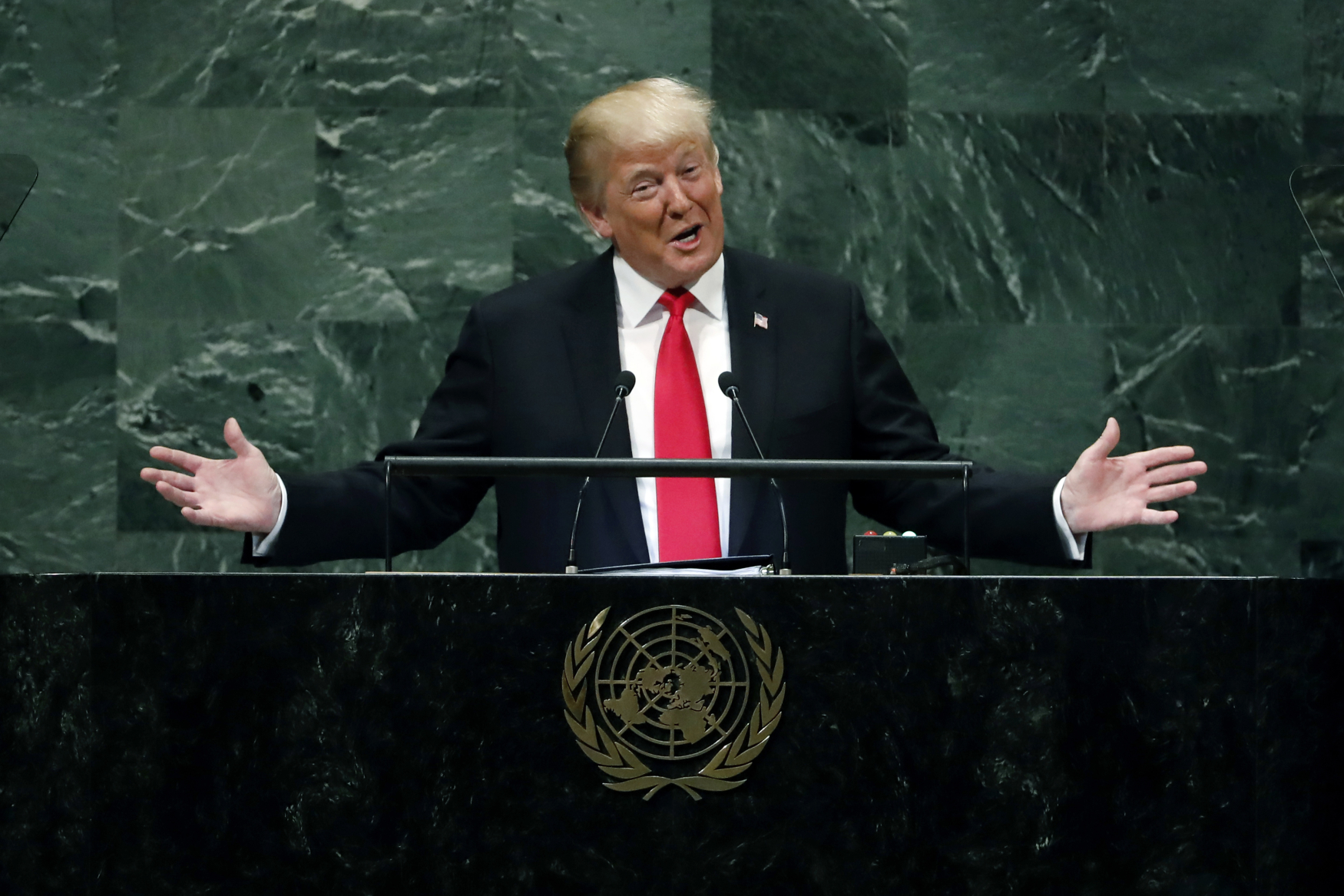 Americký prezident Donald Trump při projevu v OSN