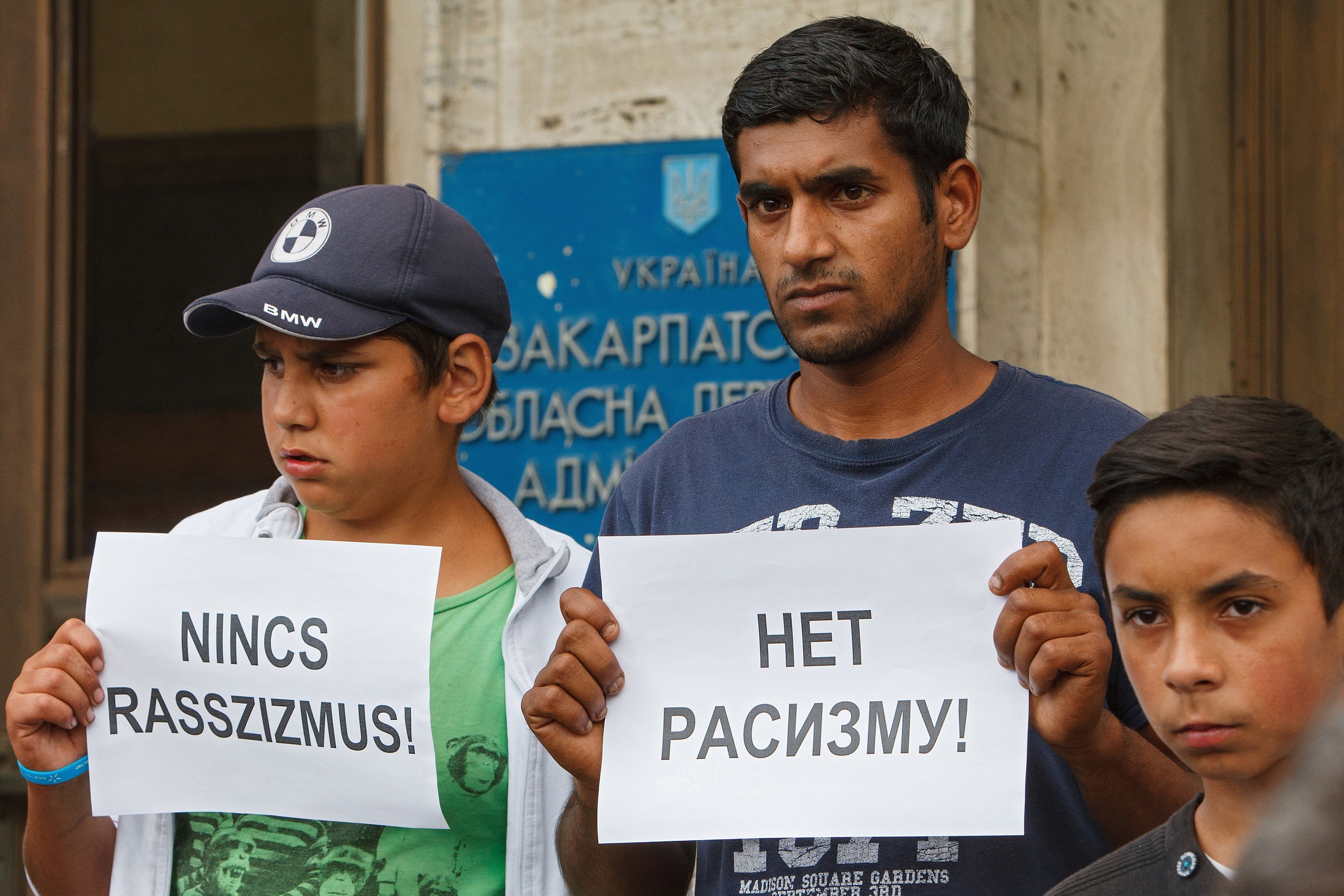 Ukrajinští Romové protestují proti rasismu
