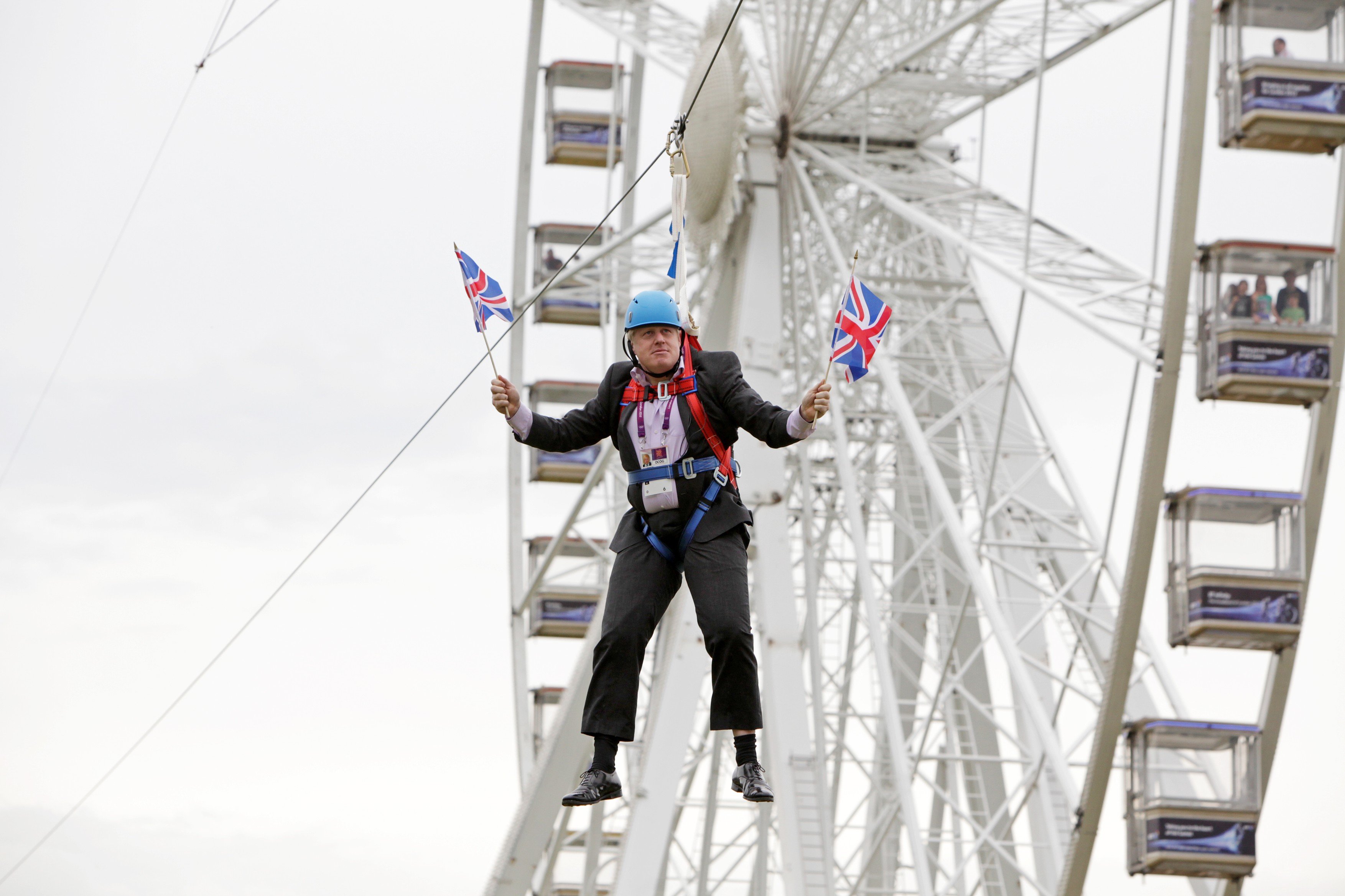 Boris Johnson se zaseknul při spouštění ve Victoria Parku