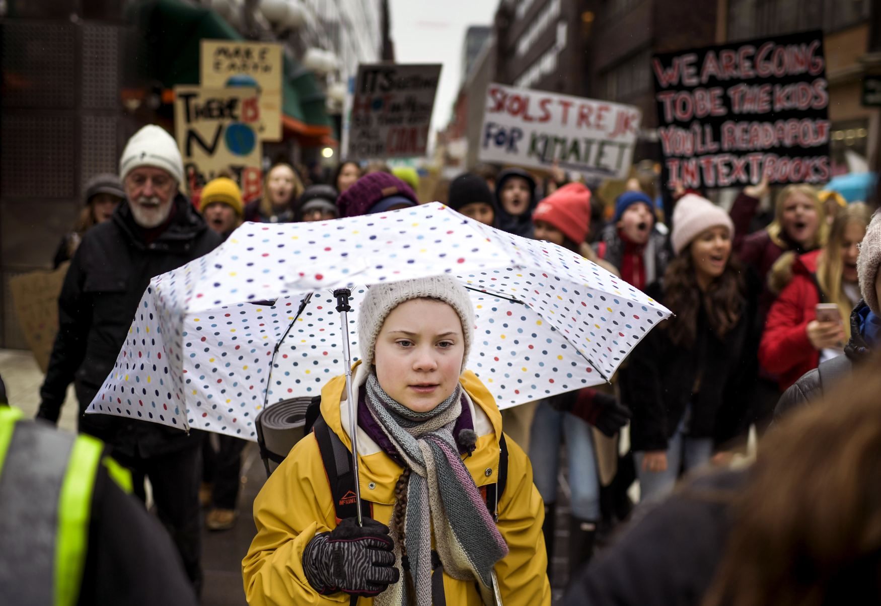 Šestnáctiletá aktivistka Greta Thunbergová.