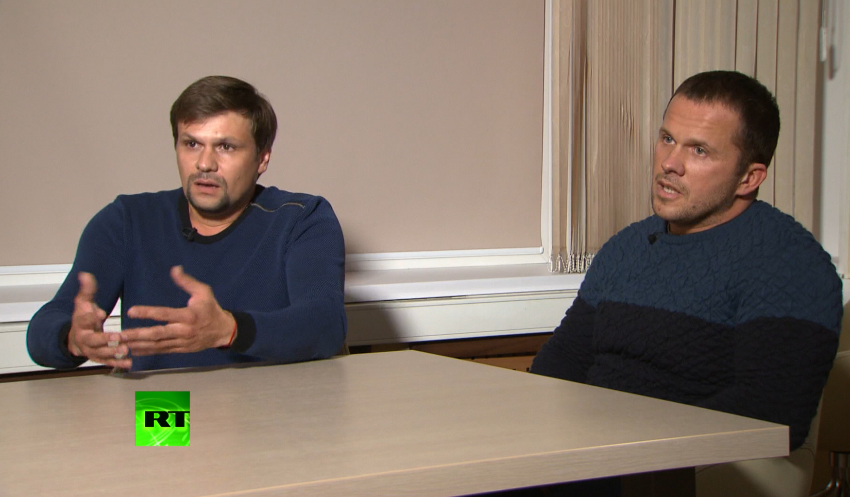 V televizi Russia Today vystoupili dva muži, kteří prohlásili, že jsou Alexandr Petrov a Ruslan Boširov