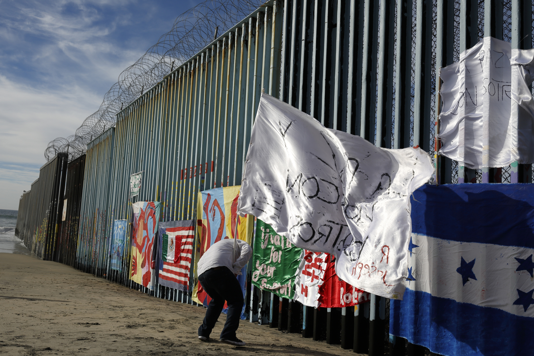Zeď na hranici Mexika a USA