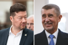 Šéfové opozičních stran Tomio Okamura a Andrej Babiš