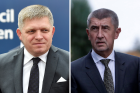 Slovenský expremiér Robert Fico (vlevo) a český expremiér Andrej Babiš