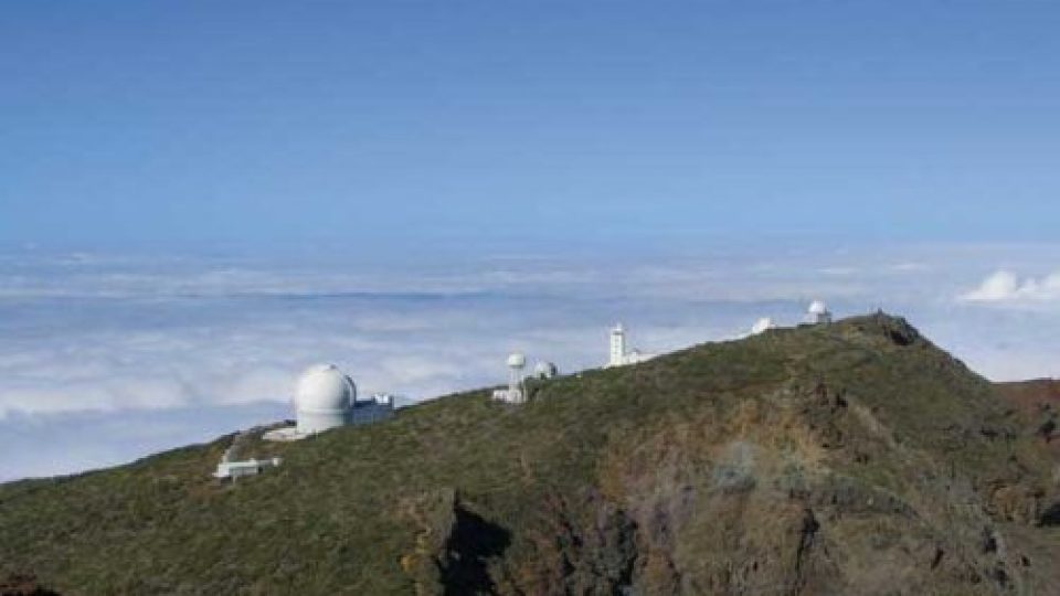 Observatoř Isaac Newton Group of Telescopes na ostrově La Palma. Snímek (C) Marie Hrudková.