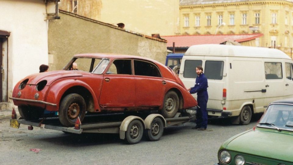 Tatra 77 v Kroměříži v roce 1994