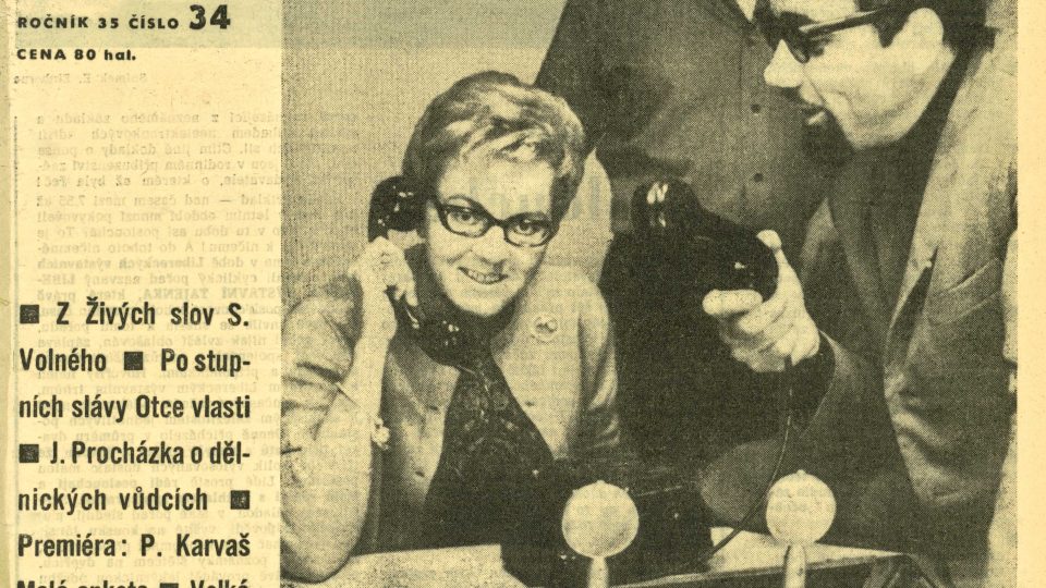 Písničky s telefonem jako téma rozhlasového týdeníku (1968)