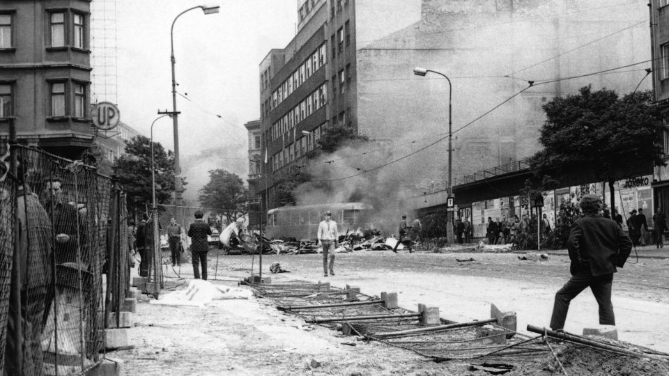 Vinohradská ulice 21. srpna 1968