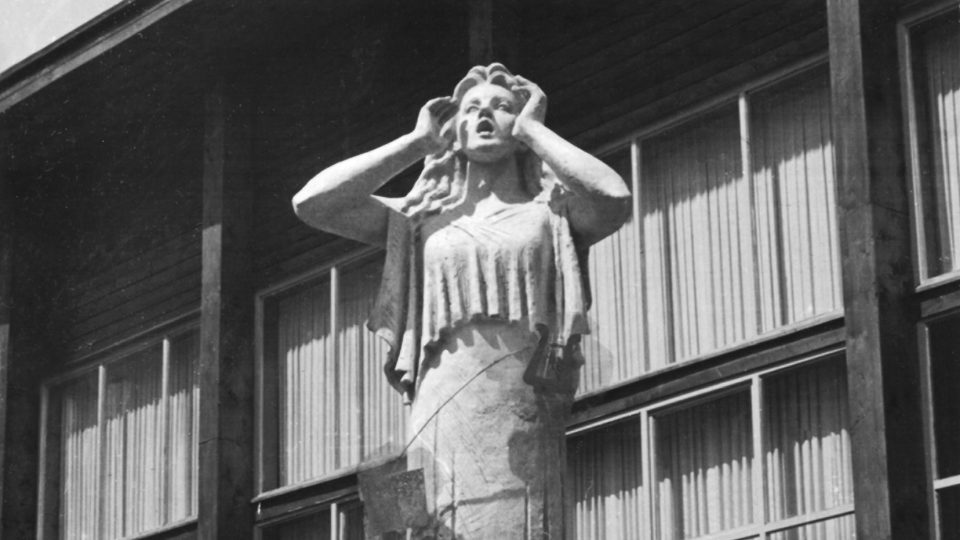 Rozhlasová socha na výstavě MEVRO (1948)