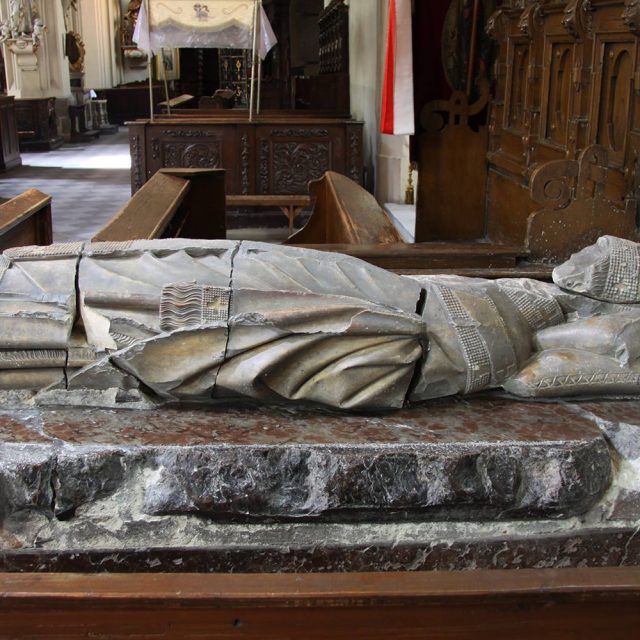 Náhrobek Arnošta z Pardubic v polském Kladsku | foto:  Univerzita Pardubice