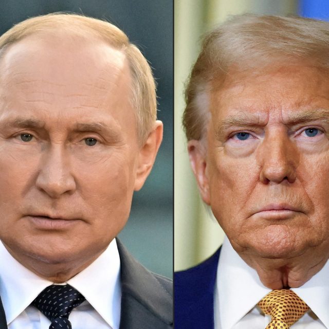 Vladimir Putin a Donald Trump | foto: Sarah Meyssonnier / POOL,  SPUTNIK / AFP / Profimedia