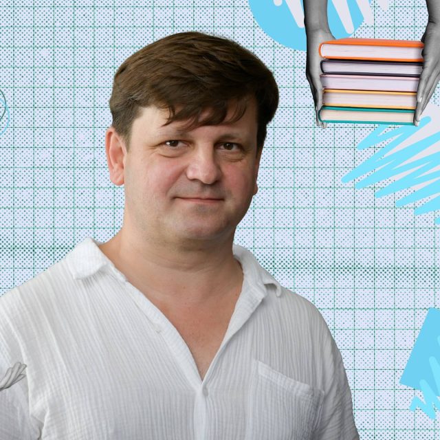 Andrej Novik v pořadu Reparát | foto: Kateřina Cibulka,  Koláž Český rozhlas