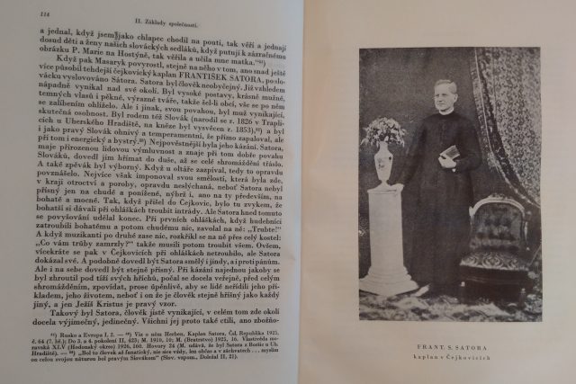 Vyobrazení Františka Satory v masarykovské biografii historika Zdeňka Nejedlého | foto: Petr Slinták