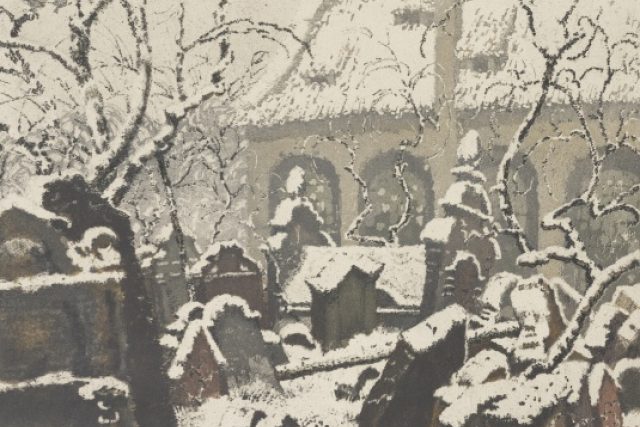 Jaromír Stretti-Zamponi: Starý židovský hřbitov v zimě,  1914 | foto: © Židovské muzeum v Praze