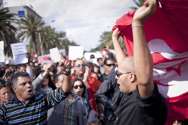 Protesty v Tunisku provázely i říjnové volby | foto: Creative Commons Attribution-NonComercial-NoDerivs 2.0 Generic,  European Parliament