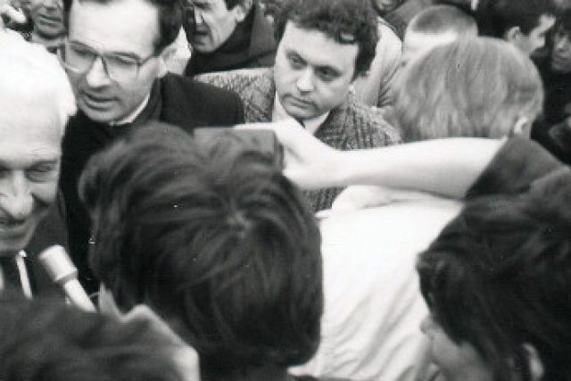 Tomáš Baťa junior po návratu do vlasti v prosinci 1989 | foto: Creative Commons Attribution 3.0 Unported,   Free Documentation License,  Autor Jvk