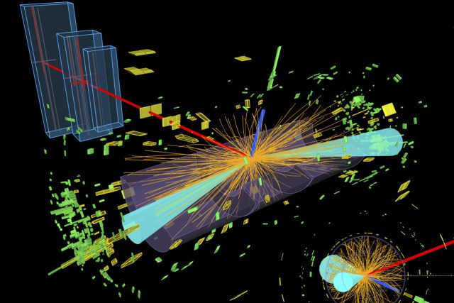Higgsův boson se podle nejnovějších výsledků z urychlovače v CERNu rozpadá nejen na dva jiné bosony,  ale někdy i na dva fermiony | foto:  CERN