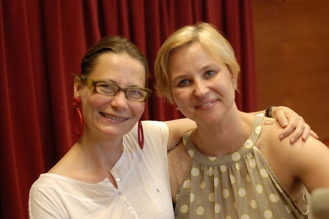 Hraběnka Marie Kinsky s moderátorkou Tamarou Peckovou | foto: Milan Kopecký,  Český rozhlas