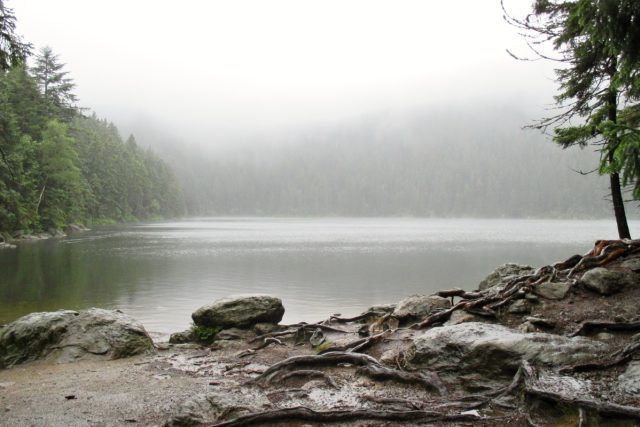 V šumavském Čertově jezeře se našly bedny,  které měly rozkymácet tehdejší poměry | foto: Pavel Halla