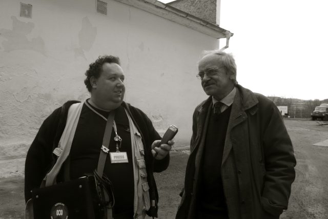 Jaroslav Lobkowicz a Tomáš Černý při natáčení | foto: Martin  Groman