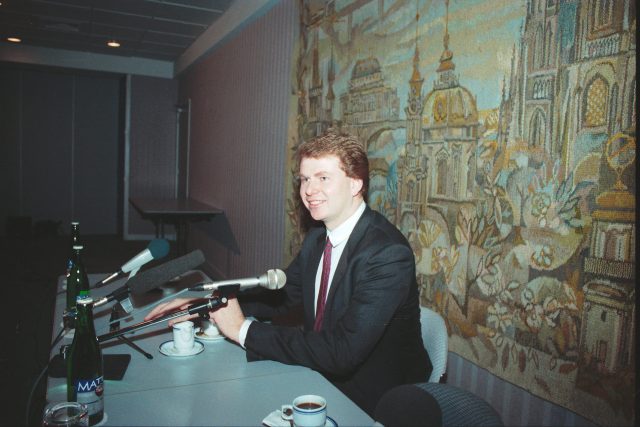 Viktor Kožený. 28. ledna 1992,  Atrium | foto: Pavel Hrabica
