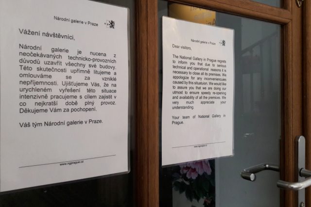 Národní galerie zavřela kvůli sporu s bezpečnostní agenturou všechny budovy v Praze. | foto: ČTK
