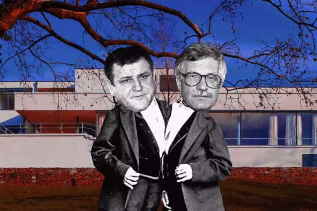 Vladimír Mečiar a Václav Klaus ve videu Martina Tvrdého | foto: Radio Wave,  Martin Tvrdý