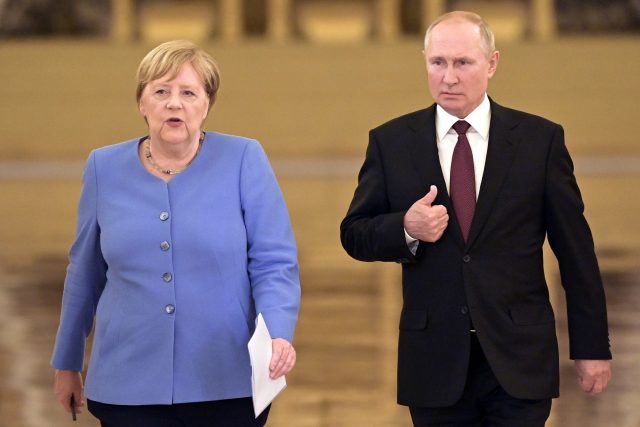 Angela Merkelová a Vladimir Putin 20. srpna 2021 v Moskvě | foto: Fotobanka Profimedia