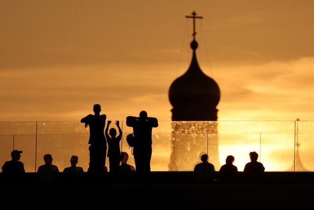 Léto v Moskvě aneb Válka proti Ukrajině přinesla většině Rusů spokojenost | foto: Fotobanka Profimedia