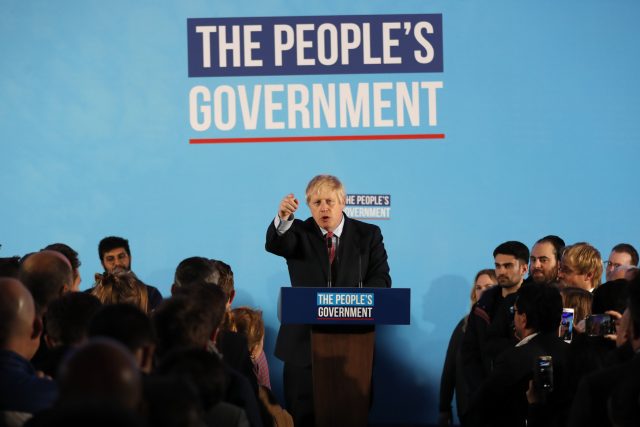 Vítěz voleb Boris Johnson | foto: Frank Augstein,  ČTK/AP