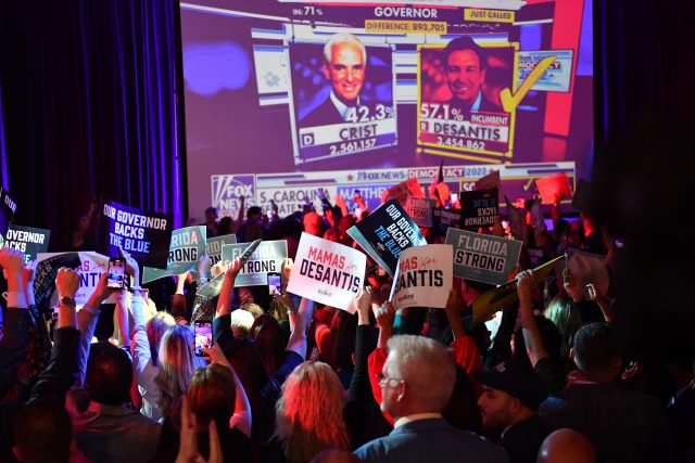 Příznivci republikánského kandidáta Rona DeSantise na Floridě | foto: Fotobanka Profimedia