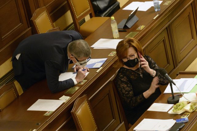 Premiér Andrej Babiš a ministryně financí Alena Schillerová | foto: Kateřina Šulová,  ČTK