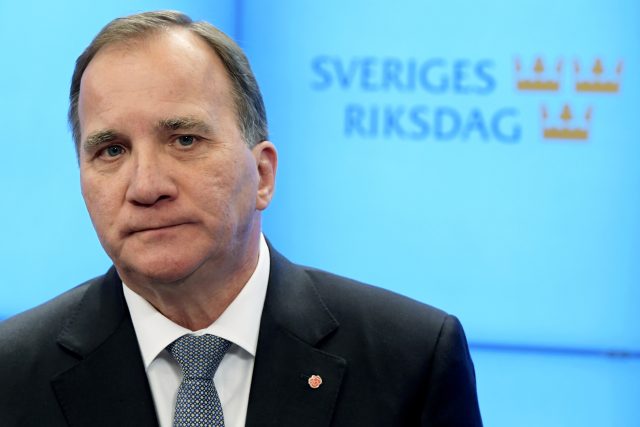 Švédský premiér a sociální demokrat Stefan Löfven | foto: Anders Wiklund,  ČTK/AP