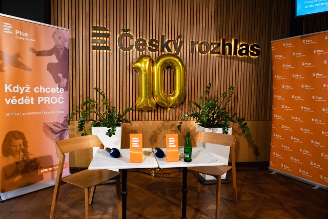 Český rozhlas Plus oslavil 10. narozeniny veřejným vysíláním pořadu Interview Plus v Radiocafé | foto: Jiří Šeda,  Český rozhlas