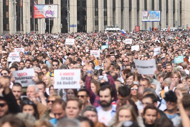 Demonstrace v Moskvě | foto: Fotobanka Profimedia