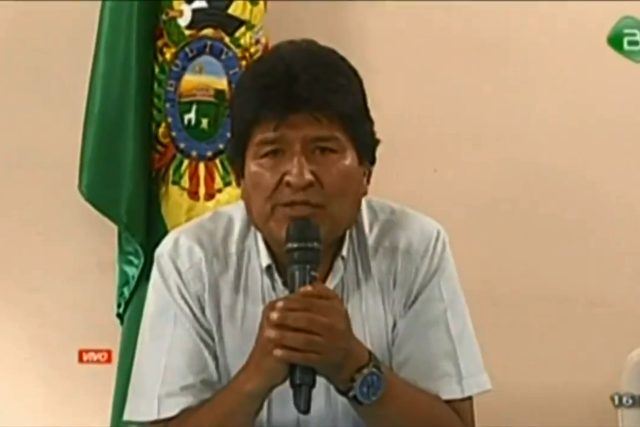 Evo Morales oznamuje svou rezignaci | foto: Fotobanka Profimedia
