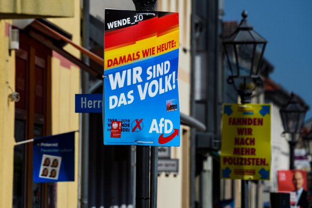 Předvolební kampaň Alernativy pro Německo  (AfD) | foto: Fotobanka Profimedia