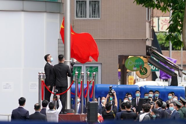 Kongkong,  otevření čínského úřadu pro národní bezpečnost | foto: Fotobanka Profimedia