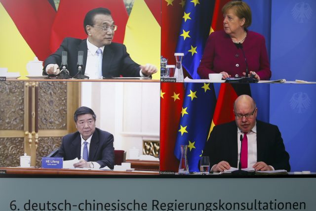 Už šesté společné čínsko-německé vládní konzultace | foto:  Michele Tantussi,  ČTK/AP